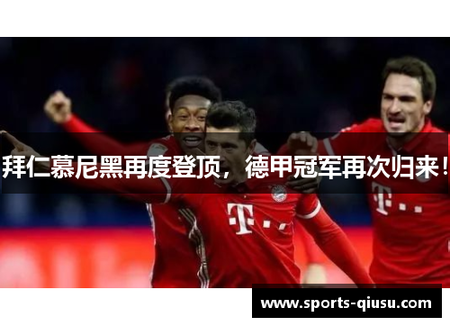 拜仁慕尼黑再度登顶，德甲冠军再次归来！